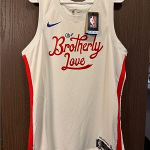 NBA City of Brotherly Love Jersey - White and Red